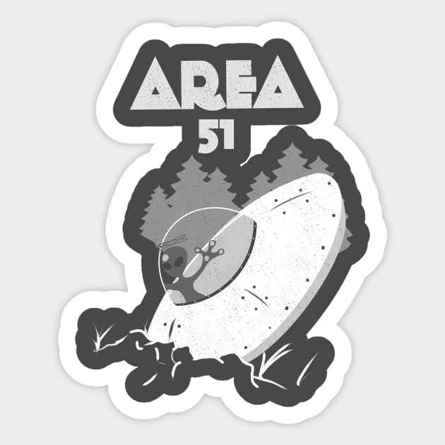 Area 51 Sticker by AshStore